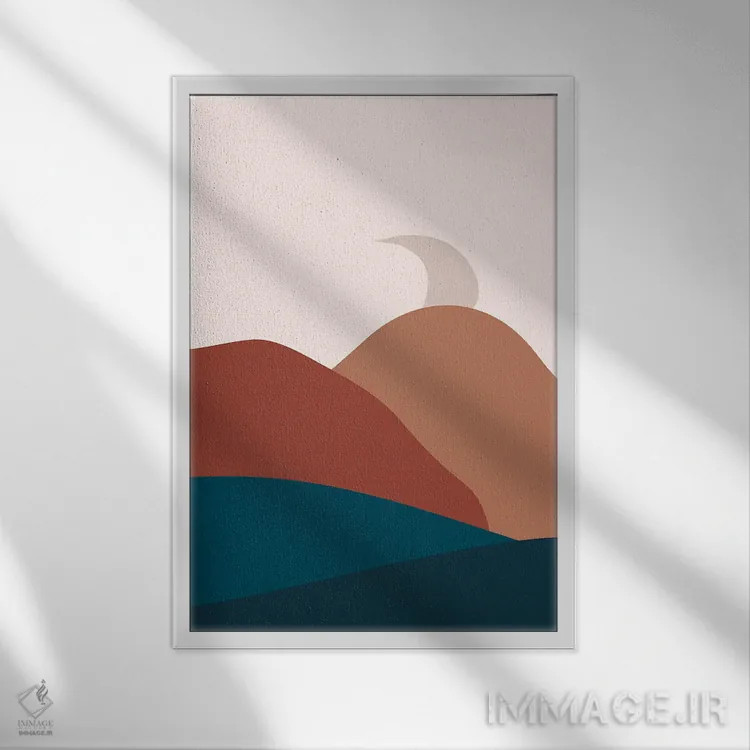 تابلو مینیمال هنر مینیمالیستی XV اثر پل رومر - نمای قابدار سفید
