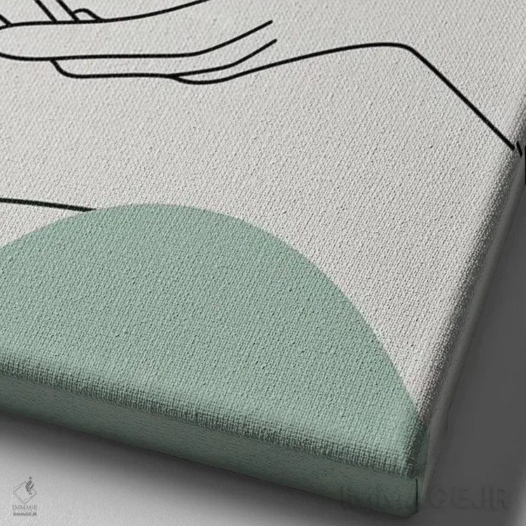 تابلو مینیمال هنر مینیمالیستی XX اثر پل رومر - نمای نزدیک بافت بوم
