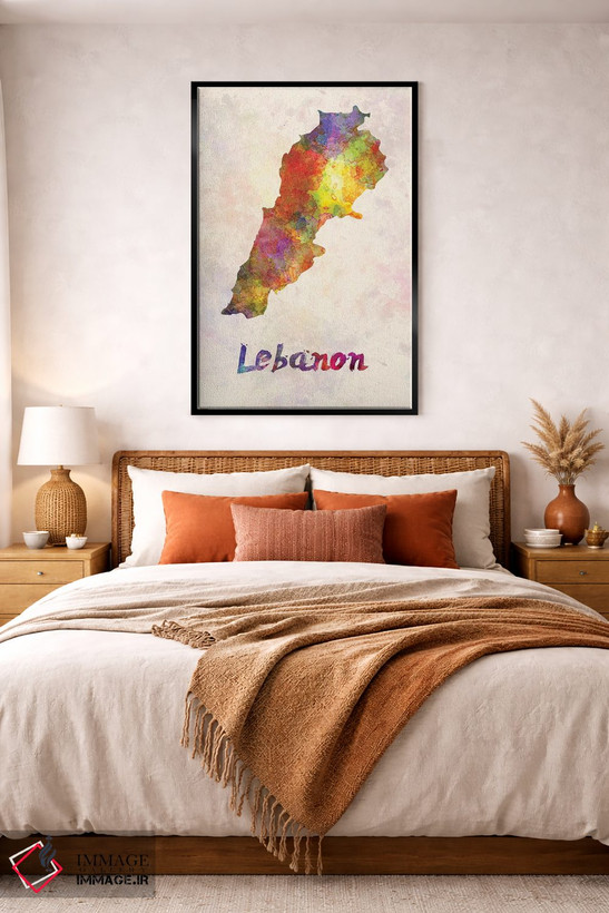 تابلو دکوراتیو لبنان در آبرنگ اثر پل رومر - D3B