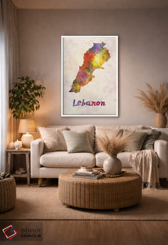 تابلو دکوراتیو لبنان در آبرنگ اثر پل رومر - D2W