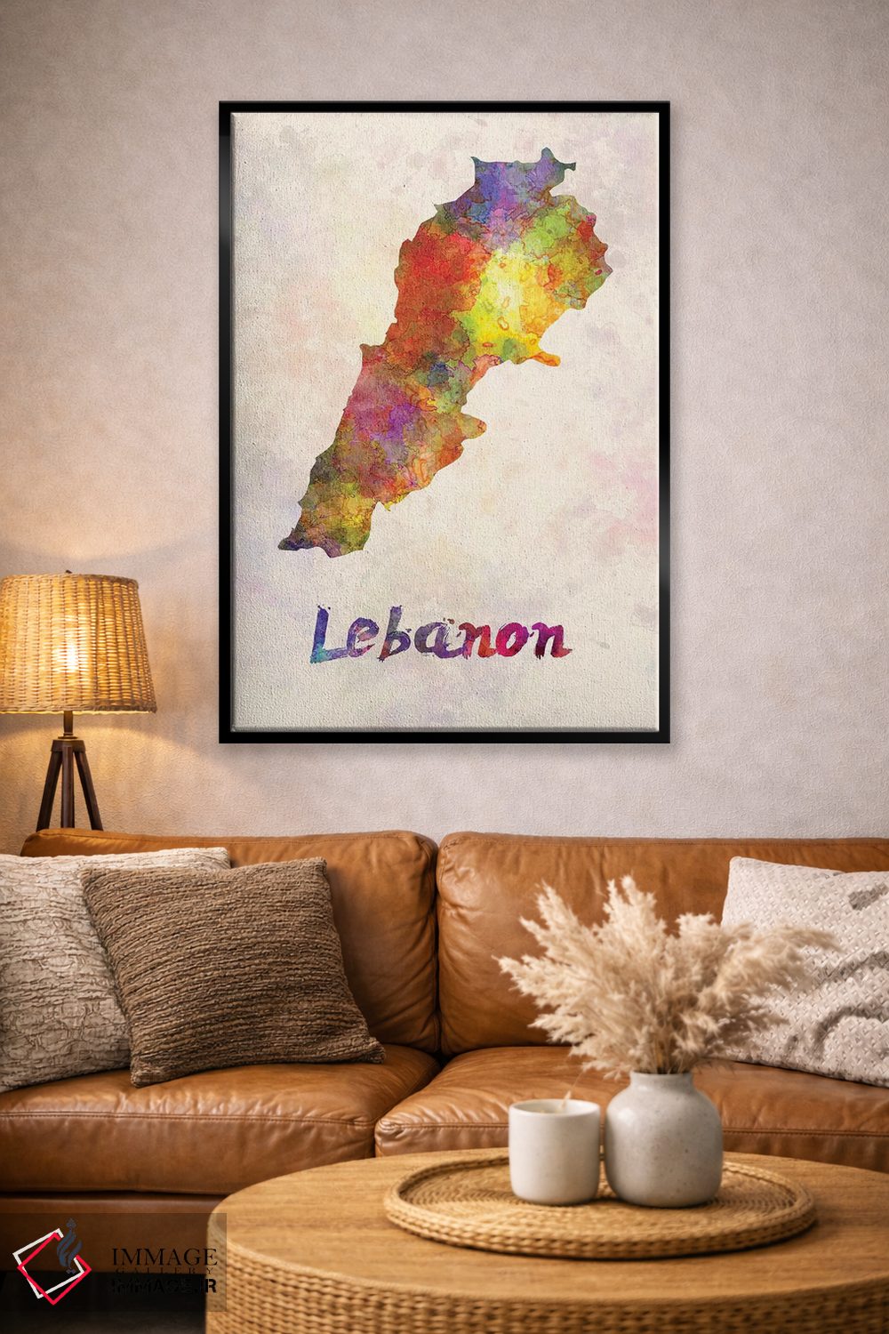 تابلو دکوراتیو لبنان در آبرنگ اثر پل رومر - D4B