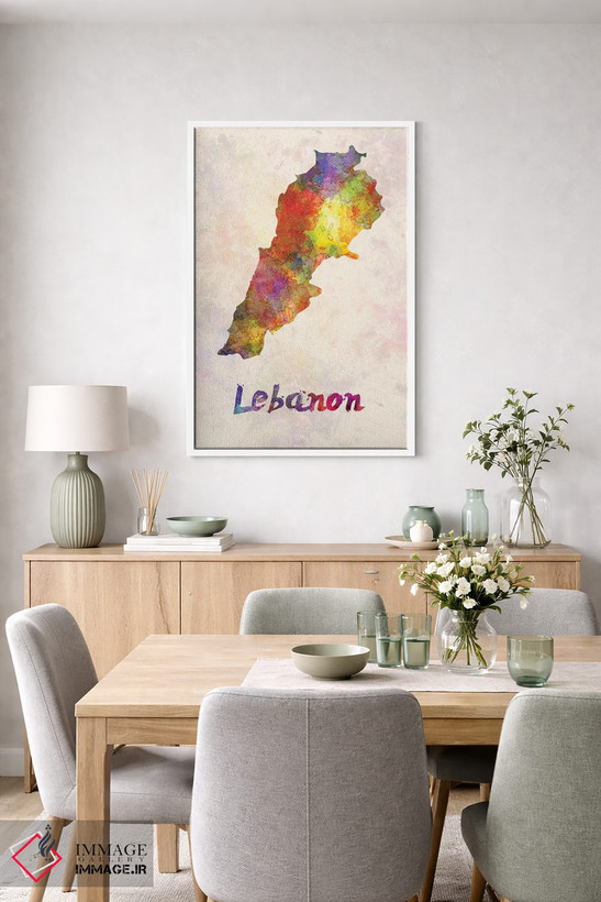 تابلو دکوراتیو لبنان در آبرنگ اثر پل رومر - D5W