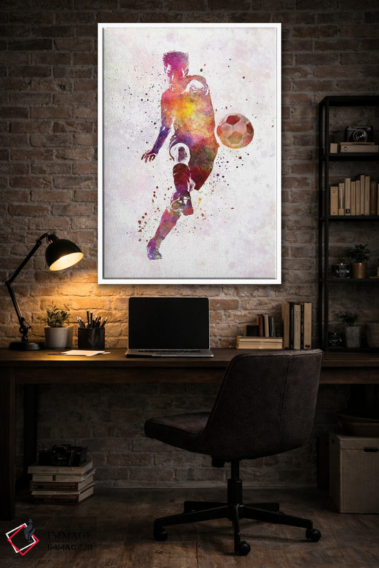 تابلو دکوراتیو بازیکن فوتبال مرد X اثر پل رومر - D3W