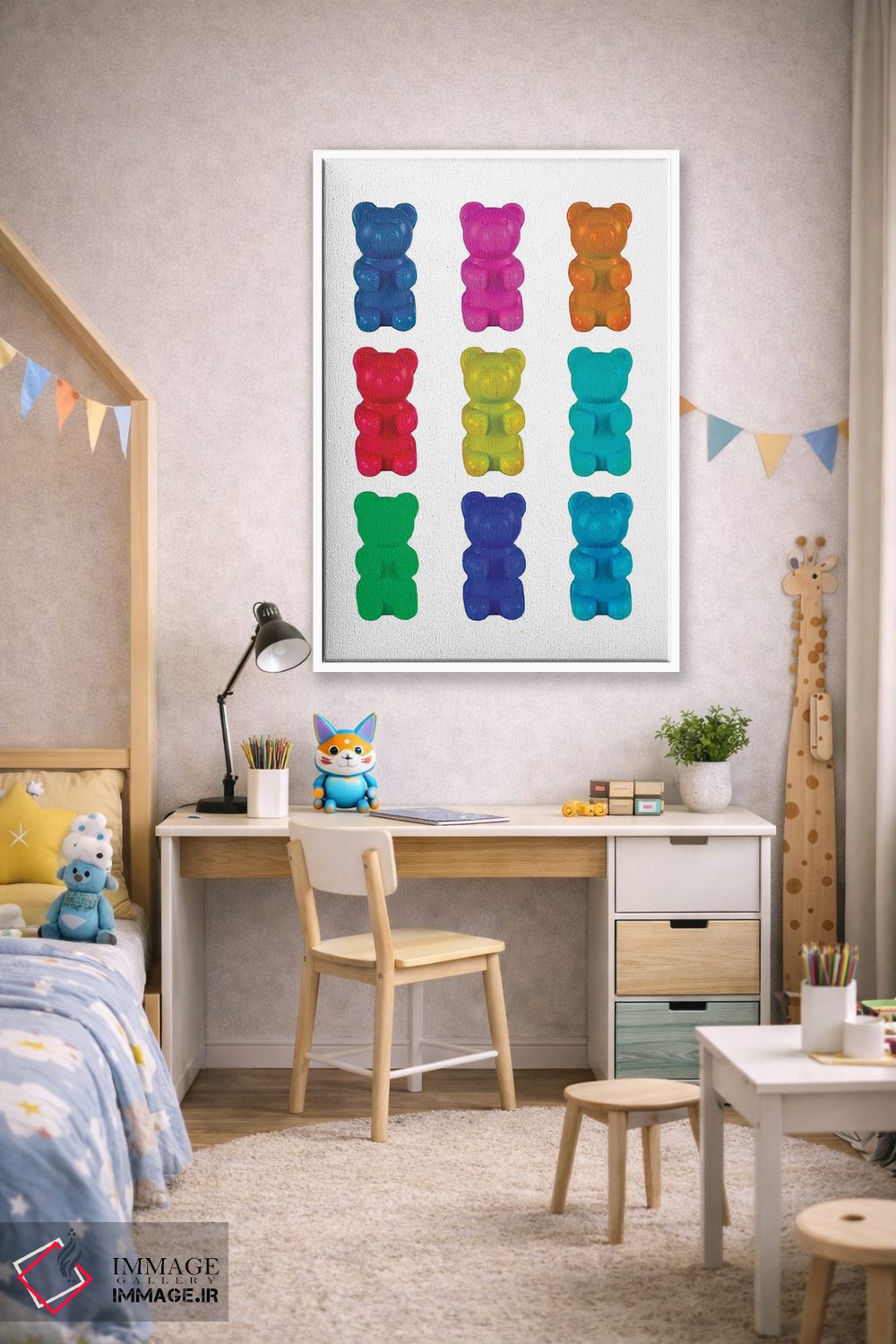 تابلو دکوراتیو خرس عروسکی من ۲ اثر پل رومر - D2W