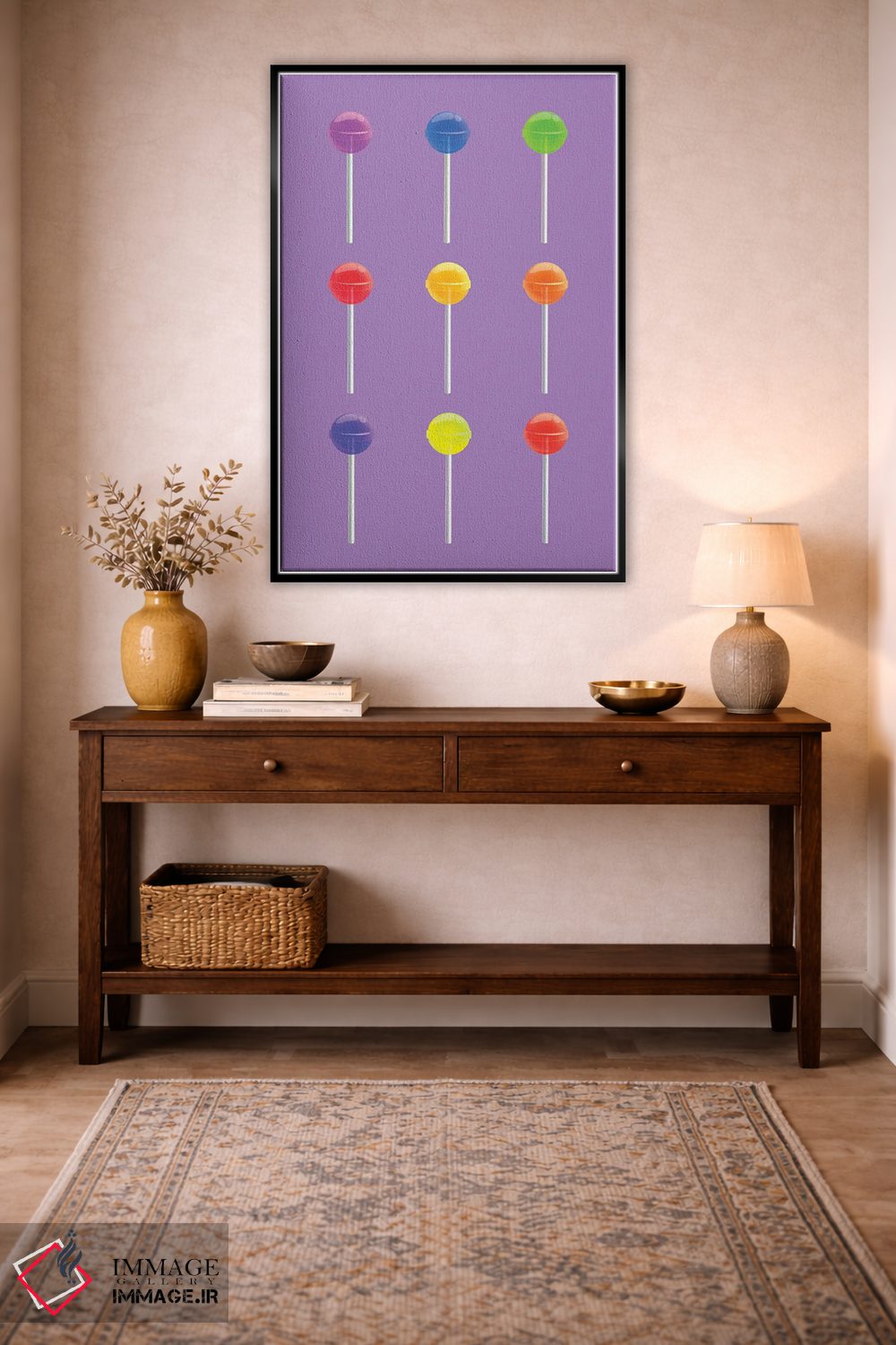 تابلو دکوراتیو آبنبات چوبی ها اثر پل رومر - D6B