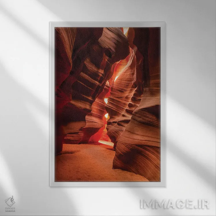 تابلو دکوراتیو دره انتلوپ اثر پل رومر - نمای قابدار سفید