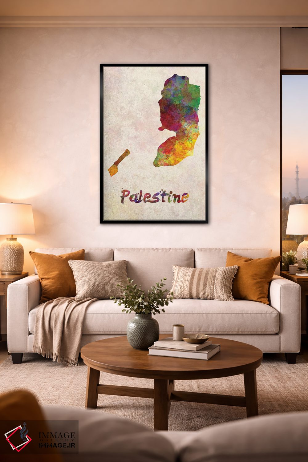 تابلو دکوراتیو فلسطین در سبک آبرنگ اثر پل رومر - D2B