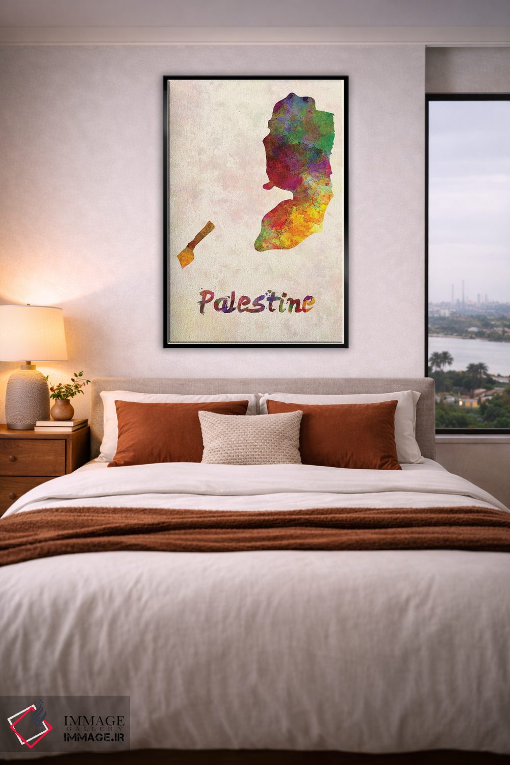 تابلو دکوراتیو فلسطین در سبک آبرنگ اثر پل رومر - D5B