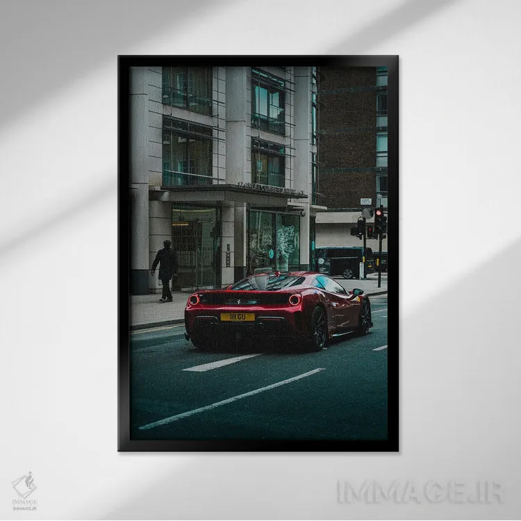 تابلو دکوراتیو پوستر مد و لاکچری ۴ اثر پل رومر - نمای قابدار مشکی