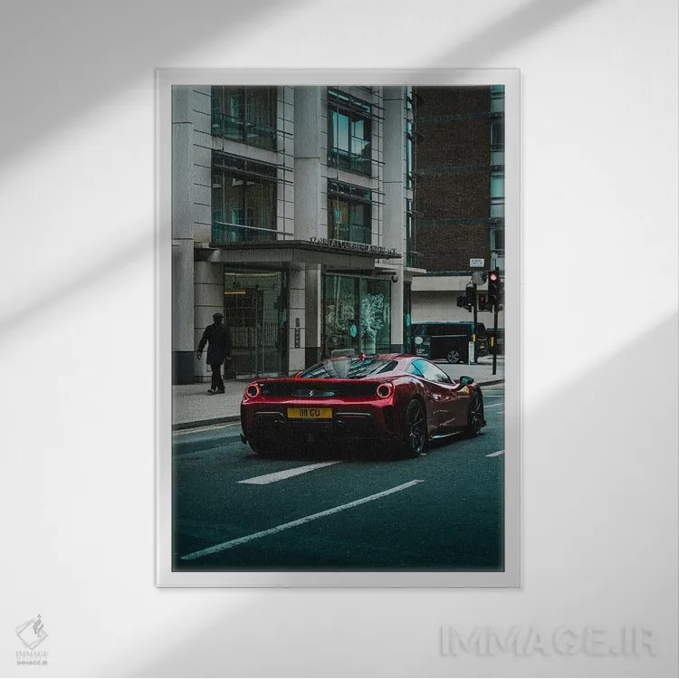 تابلو دکوراتیو پوستر مد و لاکچری ۴ اثر پل رومر - نمای قابدار سفید