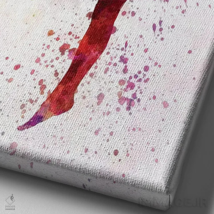 تابلو دکوراتیو ژیمناستیک ریتمیک ۲ اثر پل رومر - نمای نزدیک بافت بوم