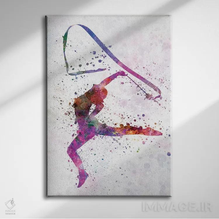 تابلو دکوراتیو ژیمناستیک ریتمیک شماره ۳ اثر پل رومر - نمای روبهرو روی دیوار