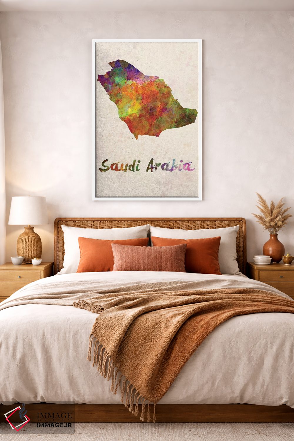 تابلو دکوراتیو عربستان سعودی در آبرنگ اثر پل رومر - D4W