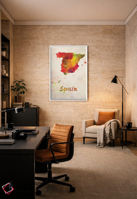 تابلو دکوراتیو اسپانیا به سبک آبرنگ اثر پل رومر - D6W