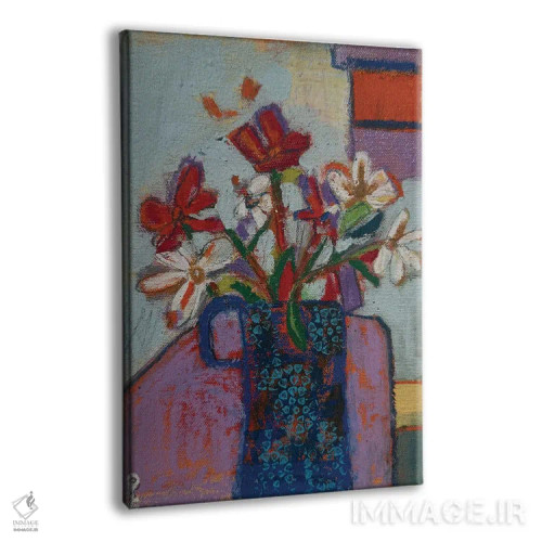 تابلو دکوراتیو دسته گل جان اثر پاونی سی - نمای پرسپکتیو محصول