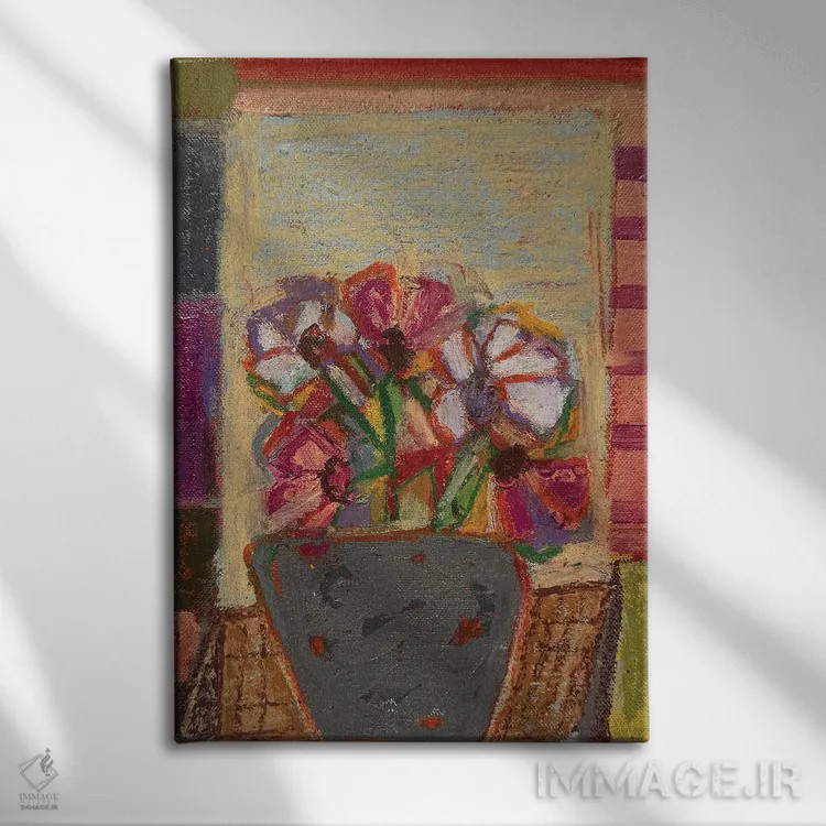 تابلو دکوراتیو حیاط پشتی سم اثر پاونی سی - نمای روبهرو روی دیوار