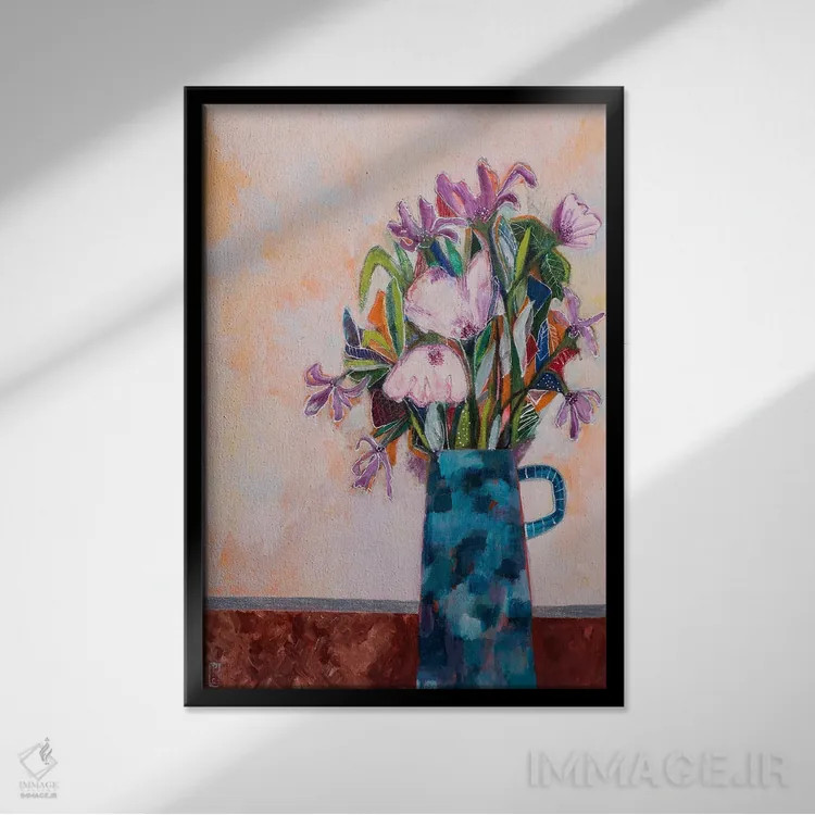 تابلو دکوراتیو رویای شب نیمه تابستان اثر پاونی سی - نمای قابدار مشکی