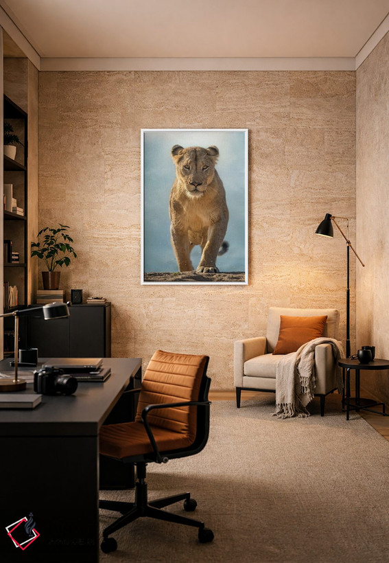 تابلو دکوراتیو شیر ماده شناگر اثر پتسی وینگارت - D6W