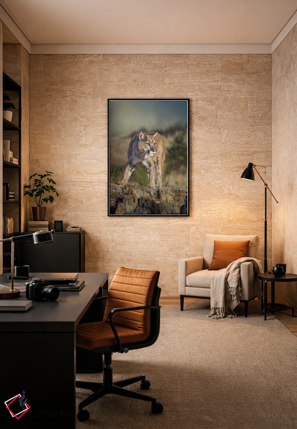 تابلو دکوراتیو پوما مونتانا اثر پتسی وینگارت - D6B
