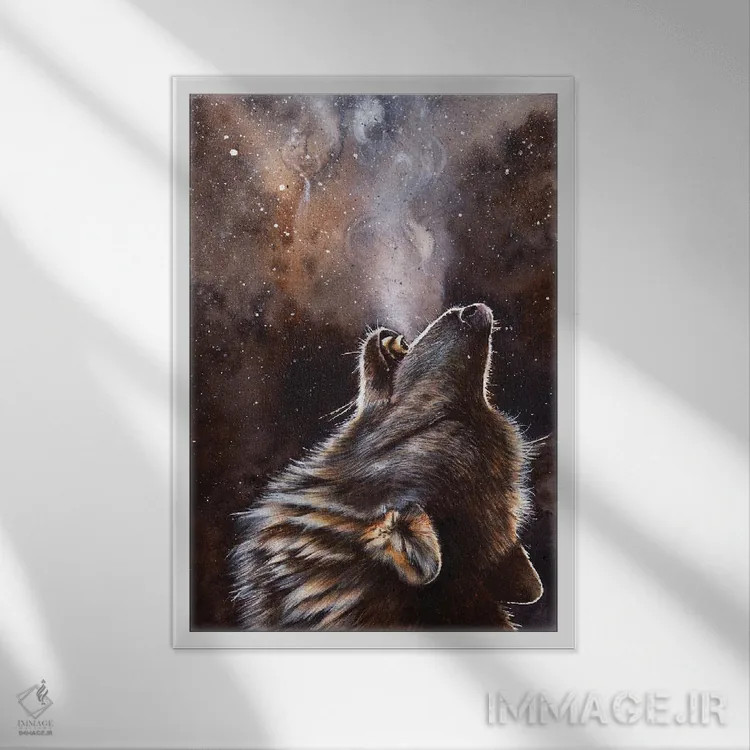 تابلو دکوراتیو ضرباهنگ اثر پیتر ویلیامز - نمای قابدار سفید