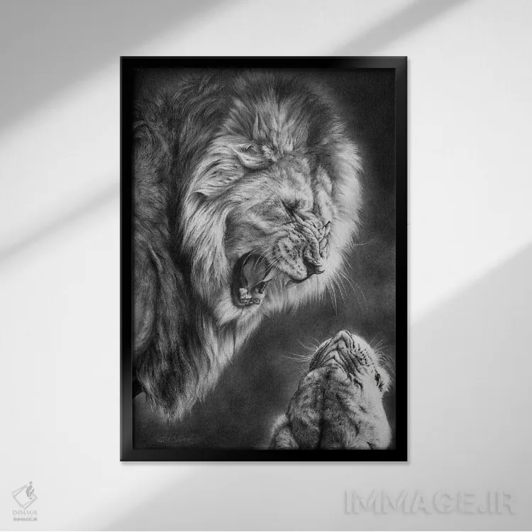 تابلو دکوراتیو گرمای شب اثر پیتر ویلیامز - نمای قابدار مشکی