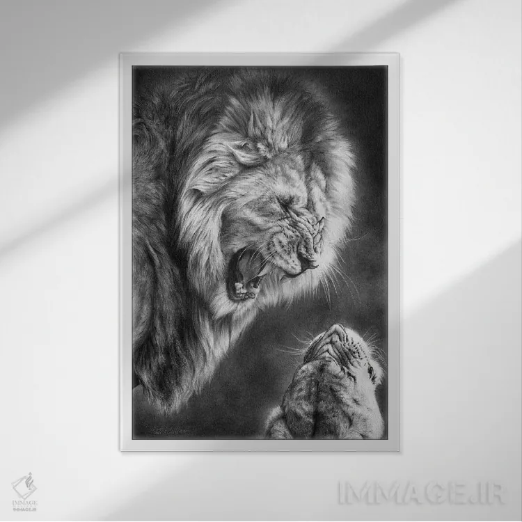 تابلو دکوراتیو گرمای شب اثر پیتر ویلیامز - نمای قابدار سفید