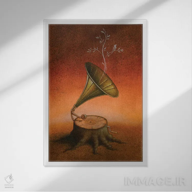 تابلو دکوراتیو روح اثر پاول کوچینسکی - نمای قابدار سفید