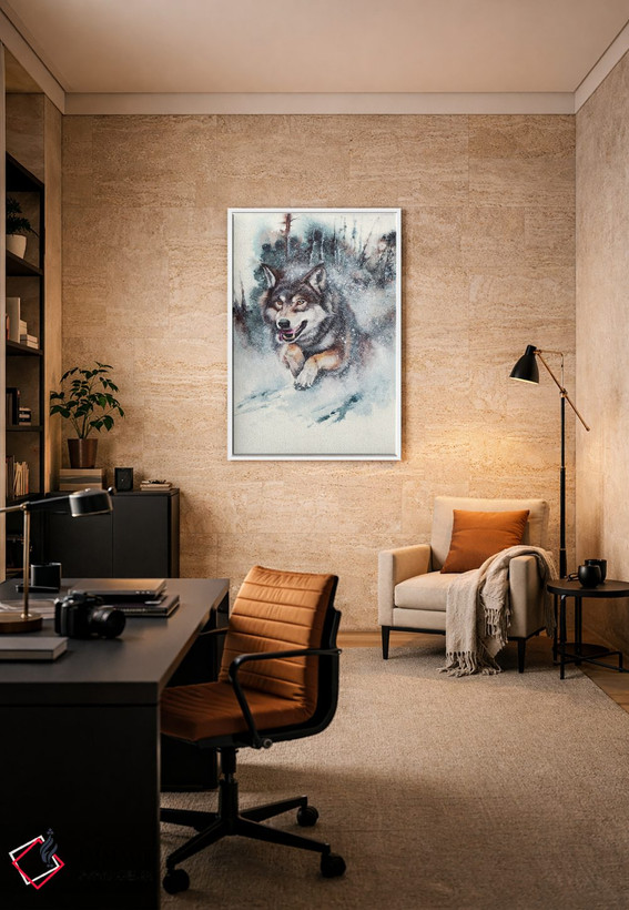 تابلو دکوراتیو طوفان برف اثر پیتر ویلیامز - D6W