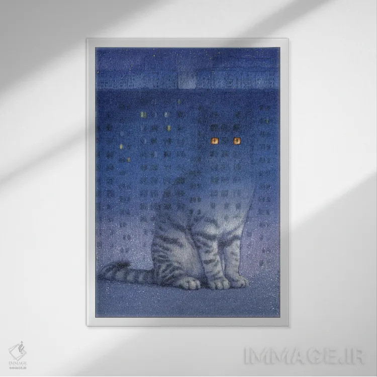 تابلو دکوراتیو بی خوابی اثر پاول کوچینسکی - نمای قابدار سفید