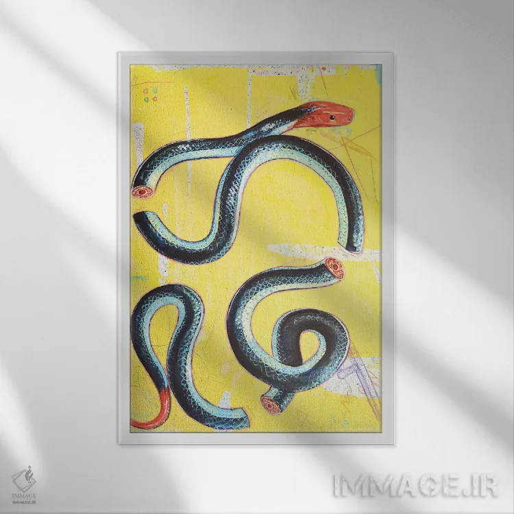 تابلو دکوراتیو سر را جدا کن اثر پل وارد - نمای قابدار سفید