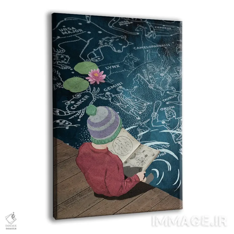 تابلو دکوراتیو آسمان در شب اثر پیتر والترز - نمای پرسپکتیو محصول