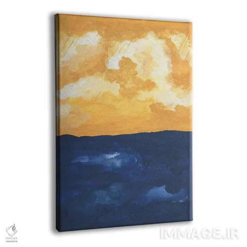 تابلو مینیمال افق دریای انتزاعی اثر پیکسی پیپر - نمای پرسپکتیو محصول