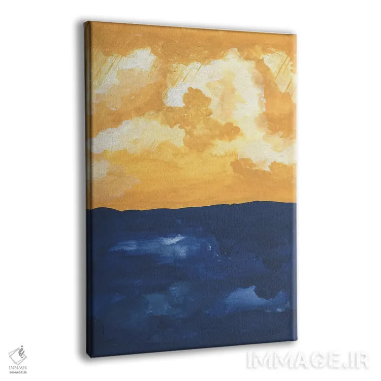 تابلو مینیمال افق دریای انتزاعی اثر پیکسی پیپر - نمای پرسپکتیو محصول