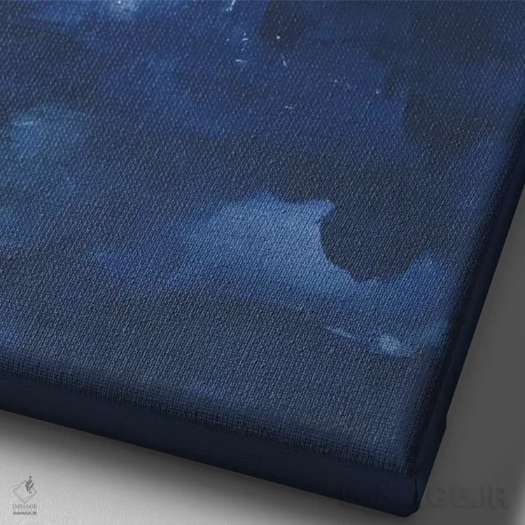 تابلو مینیمال افق دریای انتزاعی اثر پیکسی پیپر - نمای نزدیک بافت بوم