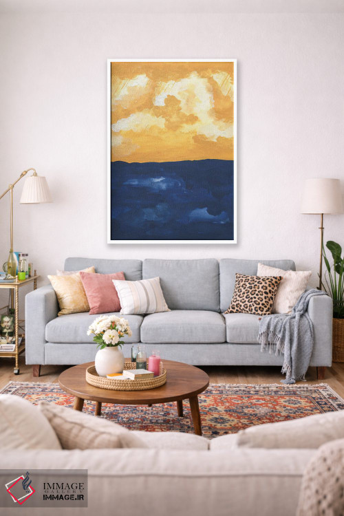 تابلو مینیمال افق دریای انتزاعی اثر پیکسی پیپر - D1W