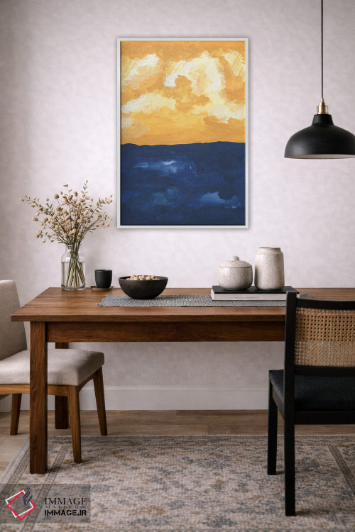 تابلو مینیمال افق دریای انتزاعی اثر پیکسی پیپر - D2W