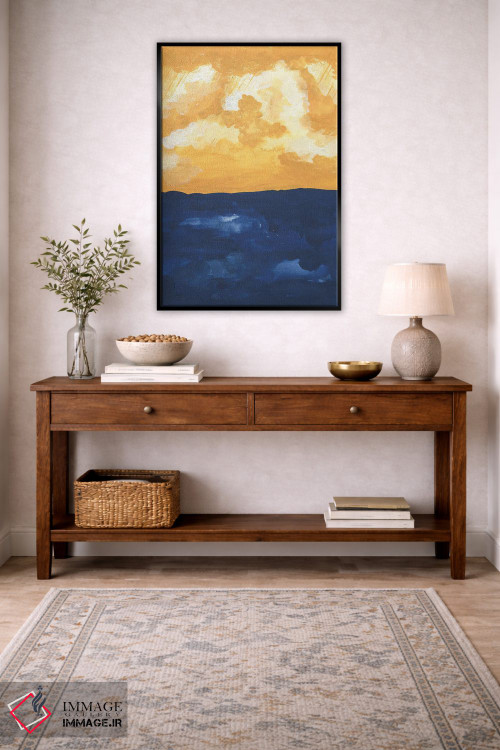 تابلو مینیمال افق دریای انتزاعی اثر پیکسی پیپر - D5B