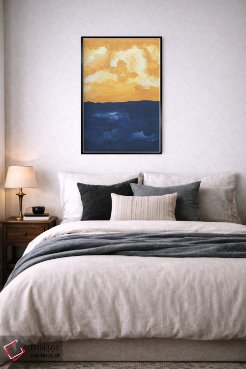 تابلو مینیمال افق دریای انتزاعی اثر پیکسی پیپر - D6B