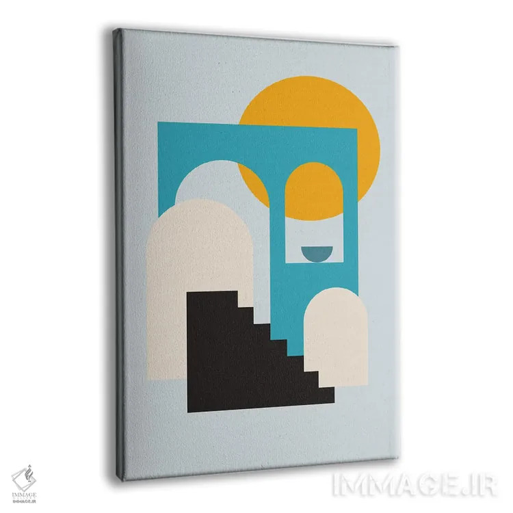 تابلو مینیمال پله های تیال میتا به خورشید پنج اثر پیکسی پیپر - نمای پرسپکتیو محصول