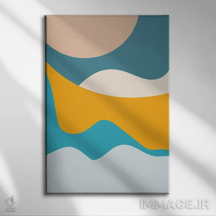 تابلو مینیمال تپه های تیال میتا چهارده اثر پیکسی پیپر - نمای روبهرو روی دیوار