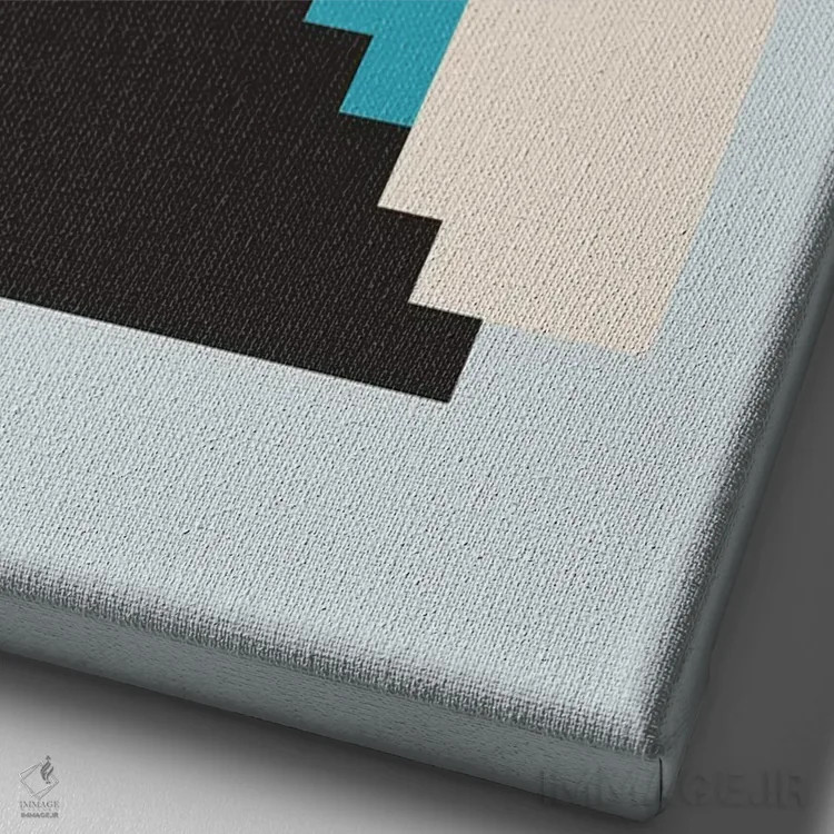 تابلو مینیمال پله های تیال میتا به خورشید پنج اثر پیکسی پیپر - نمای نزدیک بافت بوم