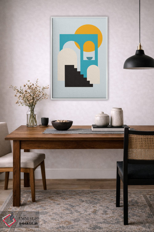 تابلو مینیمال پله های تیال میتا به خورشید پنج اثر پیکسی پیپر - D3W