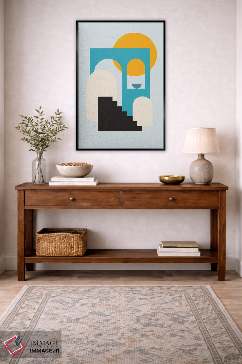 تابلو مینیمال پله های تیال میتا به خورشید پنج اثر پیکسی پیپر - D5B