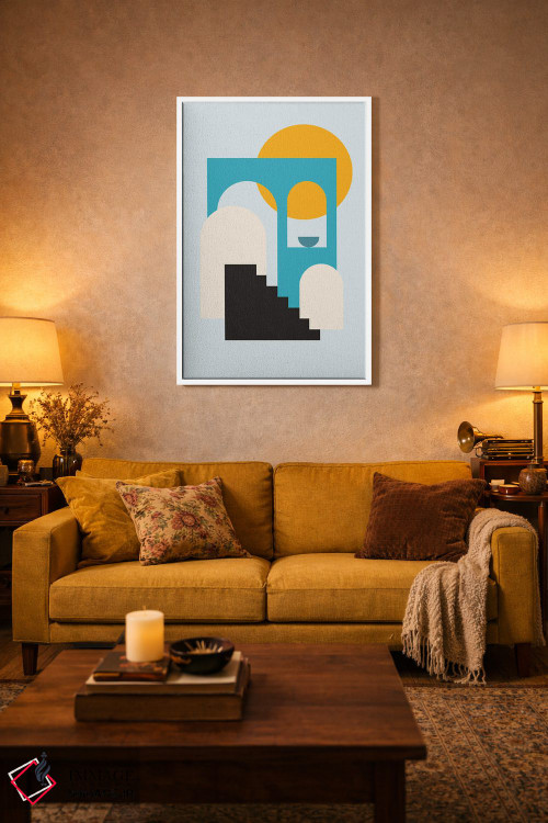 تابلو مینیمال پله های تیال میتا به خورشید پنج اثر پیکسی پیپر - D4W