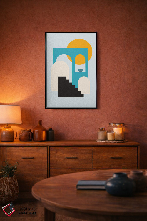 تابلو مینیمال پله های تیال میتا به خورشید پنج اثر پیکسی پیپر - D6B