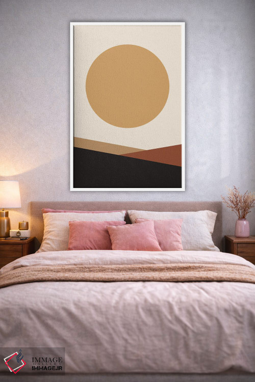 تابلو مینیمال شن و خورشید بزرگ میکا هفده اثر پیکسی پیپر - D1W