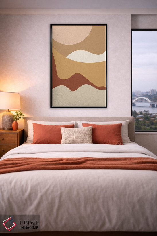 تابلو مینیمال تپه های شنی میکا بیست و پنج اثر پیکسی پیپر - D6B
