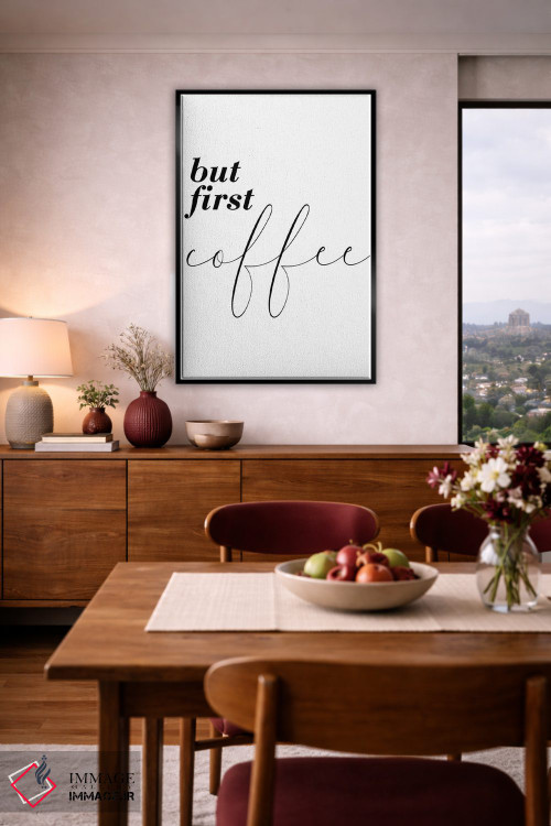 تابلو مینیمال اما اول قهوه اثر پیکسی پیپر - D5B