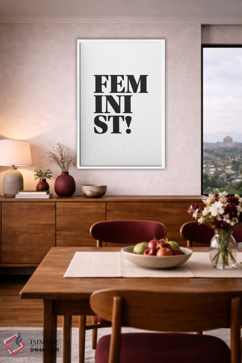 تابلو دکوراتیو فمینیست اثر پیکسی پیپر - D3W
