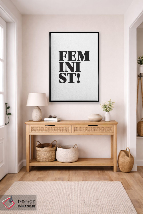 تابلو دکوراتیو فمینیست اثر پیکسی پیپر - D5B